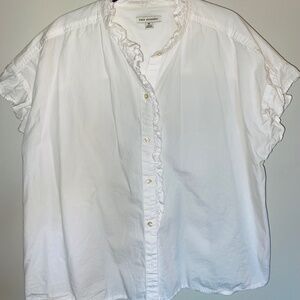 Button Down Blouse with Ruffles